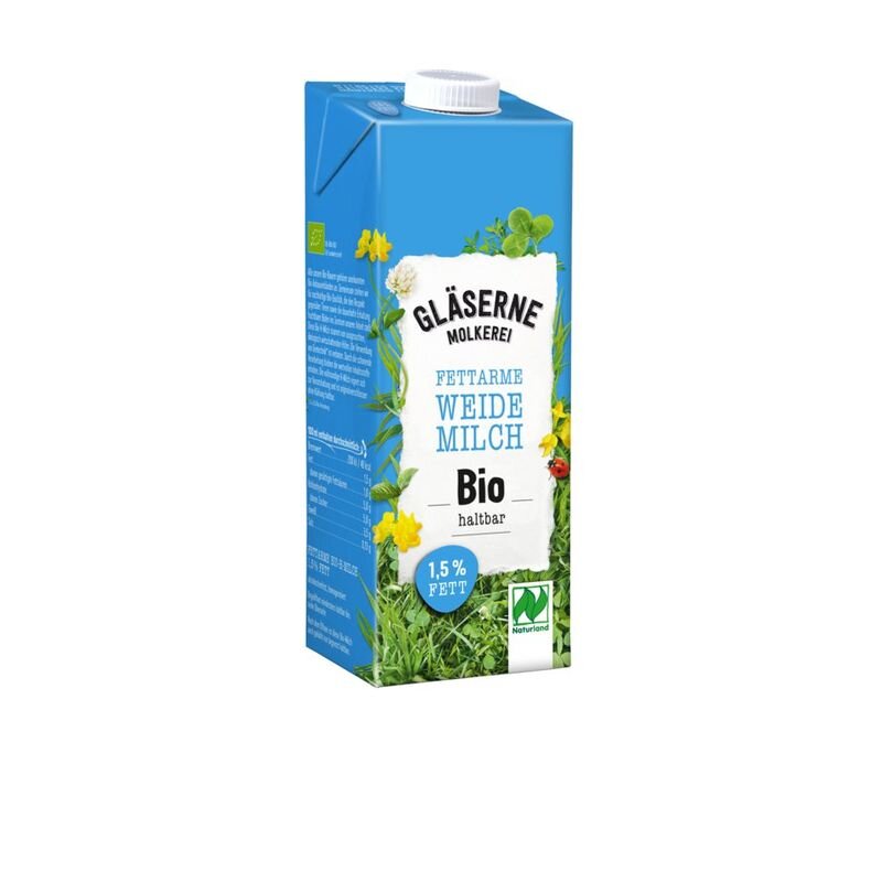 7280Gläserne Molkerei Organic H-Milk, 1,5% (12x1l)