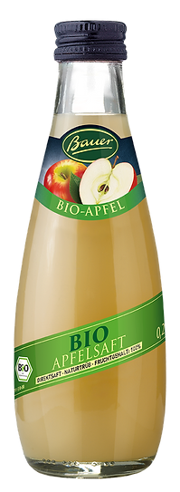 7838Small Bauer Organic Apple Juice, Cloudy (24×0,2l)