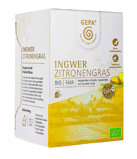 8418Bio Ginger Lemongrass Tea (5×20 bags)